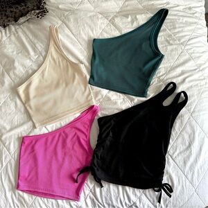 one shoulder crop tops bundle!!!